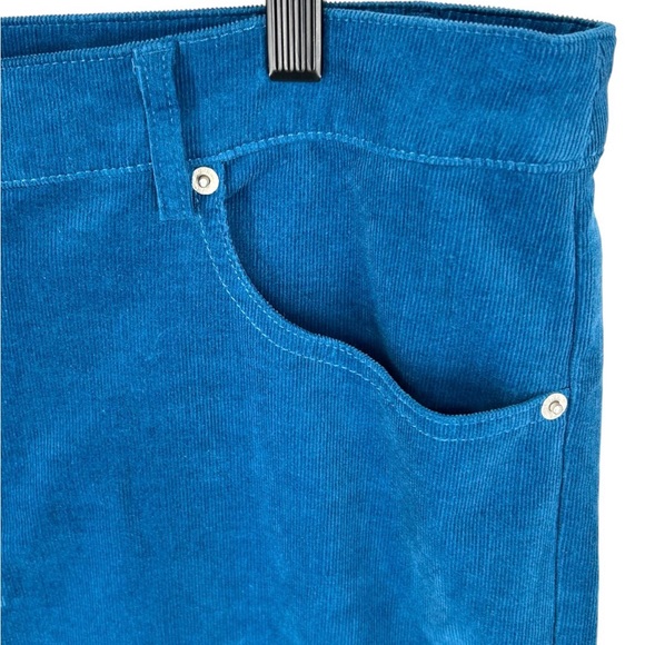 NWT J. Crew Factory Corduroy High-Rise Wide-Leg Cropped Pant in Seaport Blue 34 - Picture 6 of 11